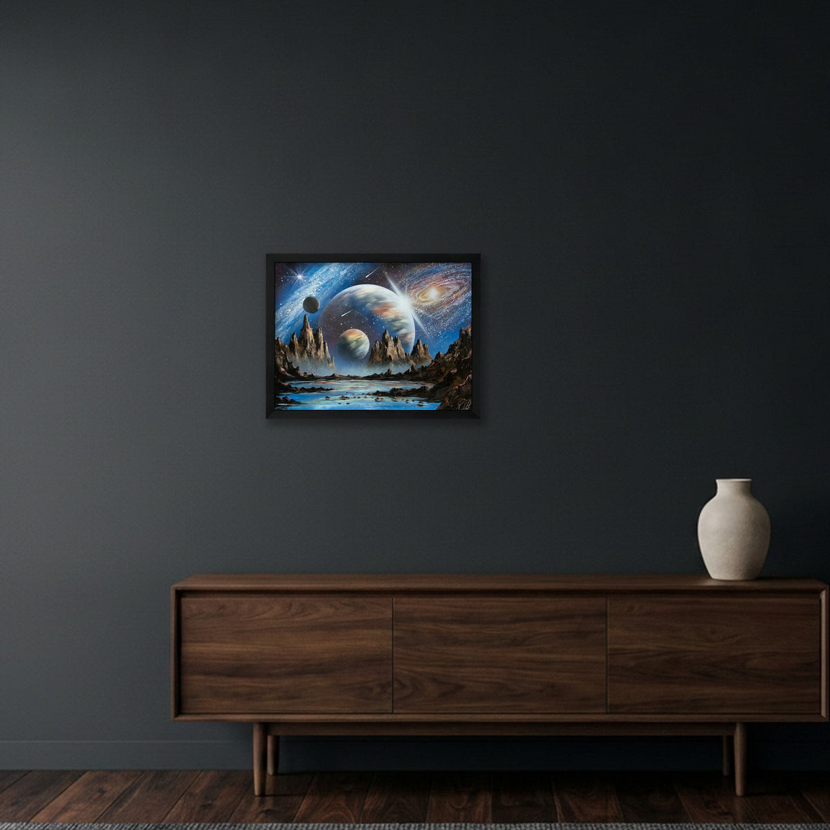 Galactic Waters — 40×30cm, 16×12" Black Frame