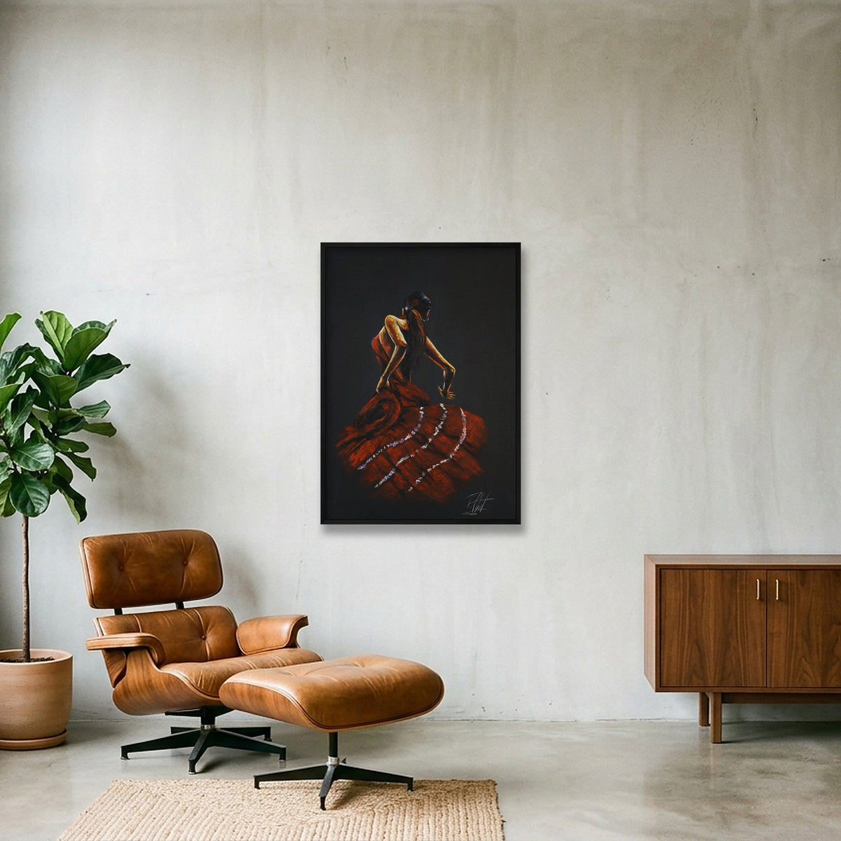 Flamenco Rythm - Alegria — 70×100cm, 28×39" Black Frame