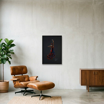 Flamenco Rythm - Elegancia — 40×60cm, 16×24" Black Frame