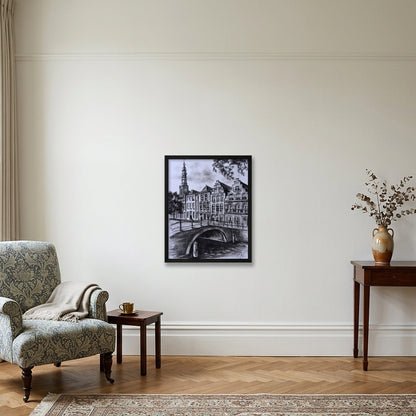 Dutch Heritage - Canal — 40×50cm, 16×20" Black Frame